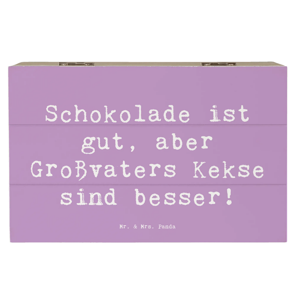 Wooden chest Saying Schokolade ist gut, aber Großvaters Kekse sind besser! Schatzkiste, Kiste, Erinnerungsbox, Truhe, Holzkiste, Schatulle, Geschenkdose, Dekokiste, Erinnerungskiste, XXL, Geschenkbox, Aufbewahrungsbox, Familie, Vatertag, Muttertag, Bruder, Schwester, Mama, Papa, Oma, Opa