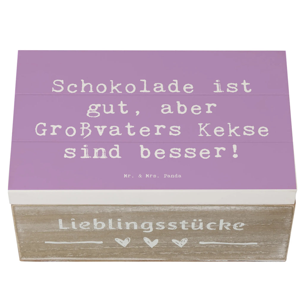 Wooden chest Saying Schokolade ist gut, aber Großvaters Kekse sind besser! Schatzkiste, Kiste, Erinnerungsbox, Truhe, Holzkiste, Schatulle, Geschenkdose, Dekokiste, Erinnerungskiste, XXL, Geschenkbox, Aufbewahrungsbox, Familie, Vatertag, Muttertag, Bruder, Schwester, Mama, Papa, Oma, Opa