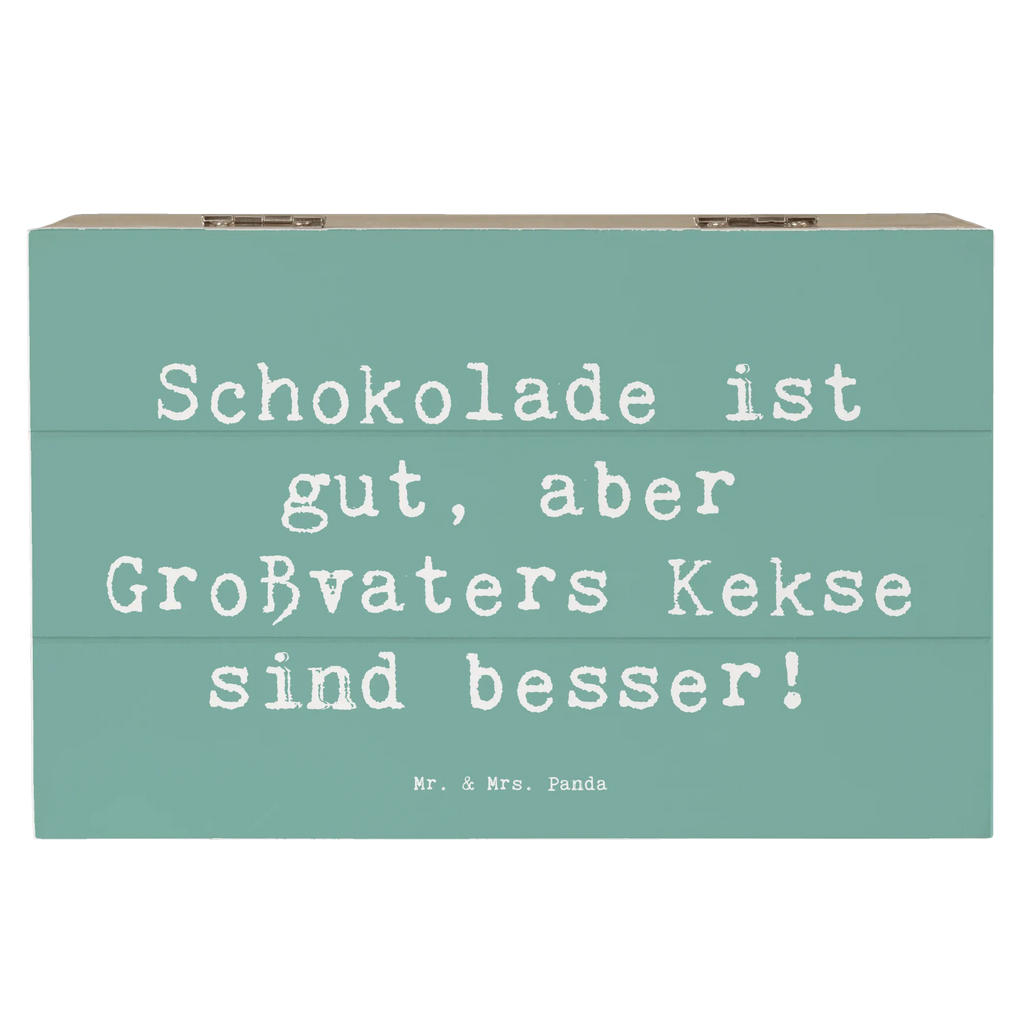 Wooden chest Saying Schokolade ist gut, aber Großvaters Kekse sind besser! Schatzkiste, Kiste, Erinnerungsbox, Truhe, Holzkiste, Schatulle, Geschenkdose, Dekokiste, Erinnerungskiste, XXL, Geschenkbox, Aufbewahrungsbox, Familie, Vatertag, Muttertag, Bruder, Schwester, Mama, Papa, Oma, Opa