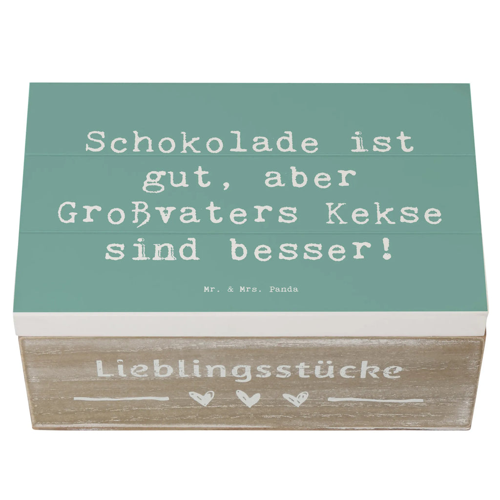 Wooden chest Saying Schokolade ist gut, aber Großvaters Kekse sind besser! Schatzkiste, Kiste, Erinnerungsbox, Truhe, Holzkiste, Schatulle, Geschenkdose, Dekokiste, Erinnerungskiste, XXL, Geschenkbox, Aufbewahrungsbox, Familie, Vatertag, Muttertag, Bruder, Schwester, Mama, Papa, Oma, Opa