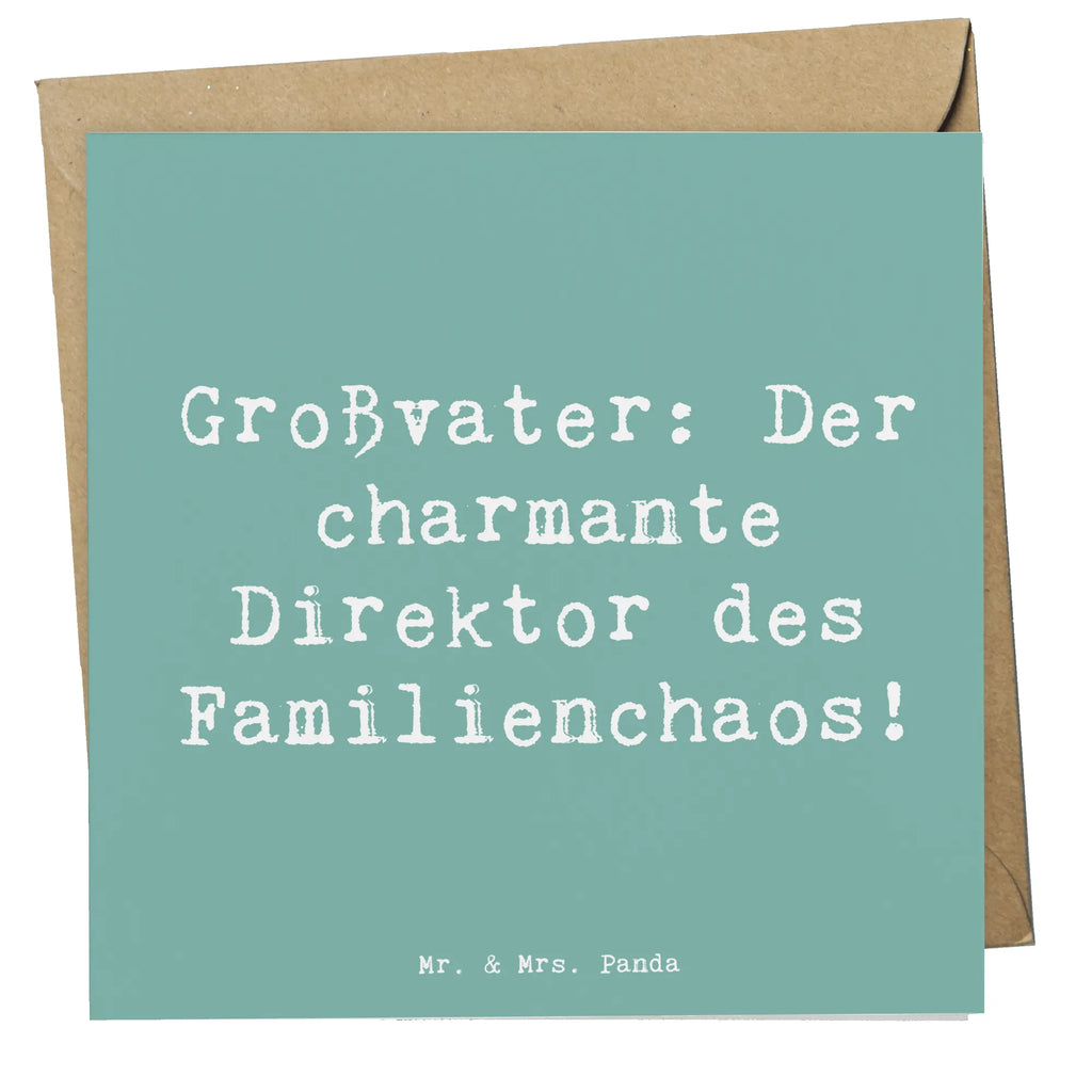 Deluxe Card Saying Großvater: Der charmante Direktor des Familienchaos! Klappkarte, Karte, Grußkarte, Geburtstagskarte, Einladungskarte, Hochwertige Klappkarte, Hochzeitskarte, Glückwunschkarte, Hochwertige Grußkarte, Familie, Vatertag, Muttertag, Bruder, Schwester, Mama, Papa, Oma, Opa