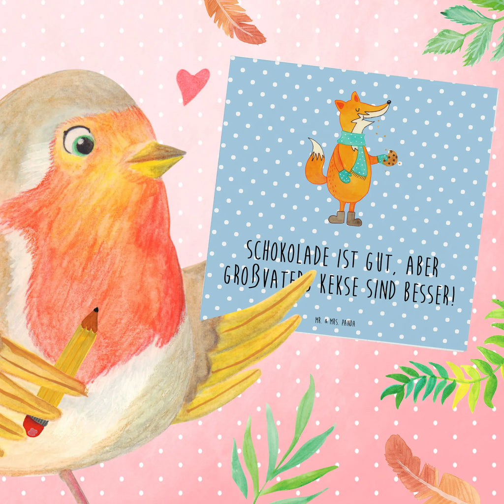 Deluxe Card Schokolade ist gut, aber Großvaters Kekse sind besser! Hochzeitskarte, Einladungskarte, Grußkarte, Klappkarte, Geburtstagskarte, Karte, Hochwertige Grußkarte, Hochwertige Klappkarte, Glückwunschkarte, Familie, Vatertag, Muttertag, Bruder, Schwester, Mama, Papa, Oma, Opa