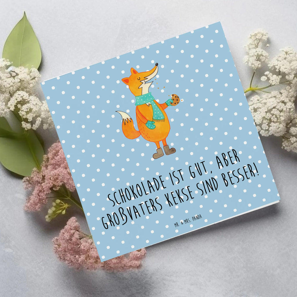 Deluxe Card Schokolade ist gut, aber Großvaters Kekse sind besser! Hochzeitskarte, Einladungskarte, Grußkarte, Klappkarte, Geburtstagskarte, Karte, Hochwertige Grußkarte, Hochwertige Klappkarte, Glückwunschkarte, Familie, Vatertag, Muttertag, Bruder, Schwester, Mama, Papa, Oma, Opa