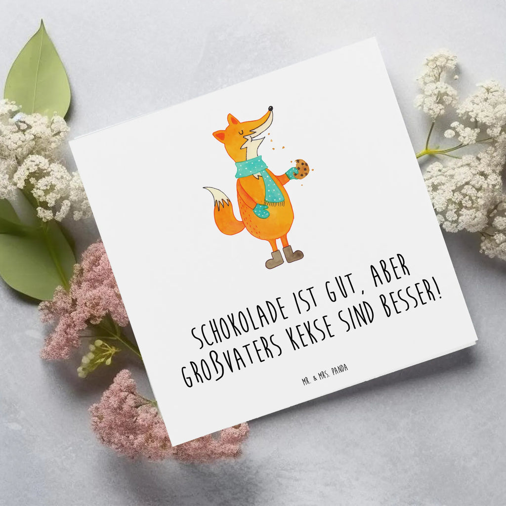 Deluxe Card Schokolade ist gut, aber Großvaters Kekse sind besser! Hochzeitskarte, Einladungskarte, Grußkarte, Klappkarte, Geburtstagskarte, Karte, Hochwertige Grußkarte, Hochwertige Klappkarte, Glückwunschkarte, Familie, Vatertag, Muttertag, Bruder, Schwester, Mama, Papa, Oma, Opa