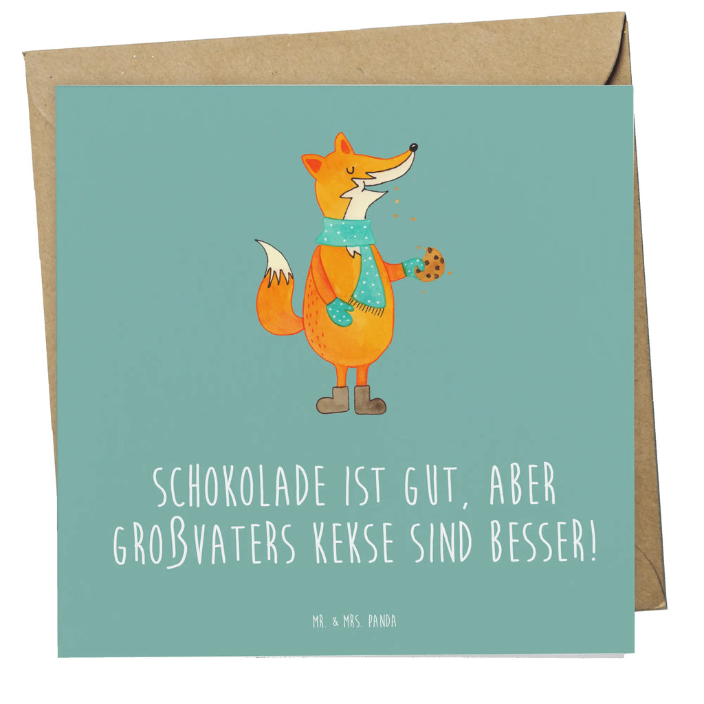 Deluxe Card Schokolade ist gut, aber Großvaters Kekse sind besser! Hochzeitskarte, Einladungskarte, Grußkarte, Klappkarte, Geburtstagskarte, Karte, Hochwertige Grußkarte, Hochwertige Klappkarte, Glückwunschkarte, Familie, Vatertag, Muttertag, Bruder, Schwester, Mama, Papa, Oma, Opa