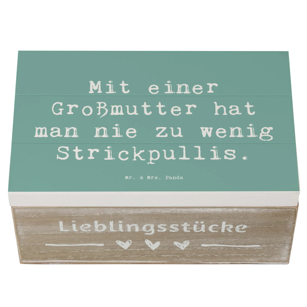 Holzkiste Spruch Großmutter Strickpullis Schatzkiste, Truhe, Aufbewahrungsbox, Kiste, Erinnerungskiste, Geschenkdose, Erinnerungsbox, Geschenkbox, Dekokiste, Holzkiste, Schatulle, XXL, Familie, Vatertag, Muttertag, Bruder, Schwester, Mama, Papa, Oma, Opa