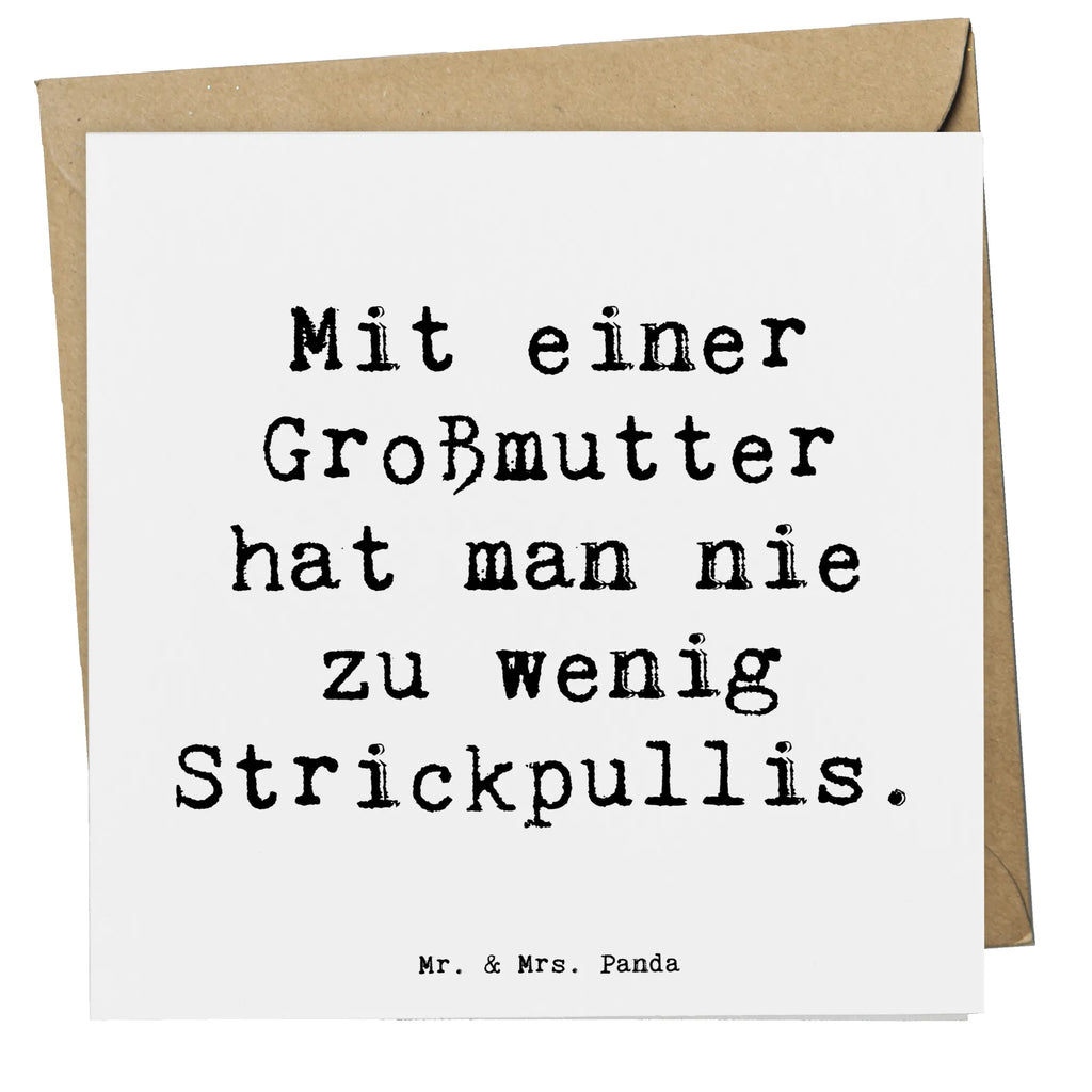 Deluxe Karte Spruch Großmutter Strickpullis Karte, Einladungskarte, Grußkarte, Hochwertige Klappkarte, Hochwertige Grußkarte, Geburtstagskarte, Klappkarte, Glückwunschkarte, Hochzeitskarte, Familie, Vatertag, Muttertag, Bruder, Schwester, Mama, Papa, Oma, Opa