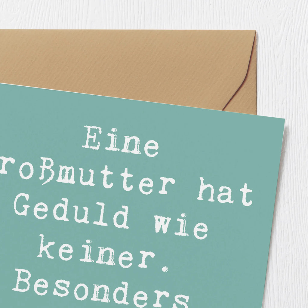 Deluxe Karte Spruch Großmutter Geduld Einladungskarte, Karte, Hochzeitskarte, Hochwertige Klappkarte, Geburtstagskarte, Glückwunschkarte, Grußkarte, Hochwertige Grußkarte, Klappkarte, Familie, Vatertag, Muttertag, Bruder, Schwester, Mama, Papa, Oma, Opa