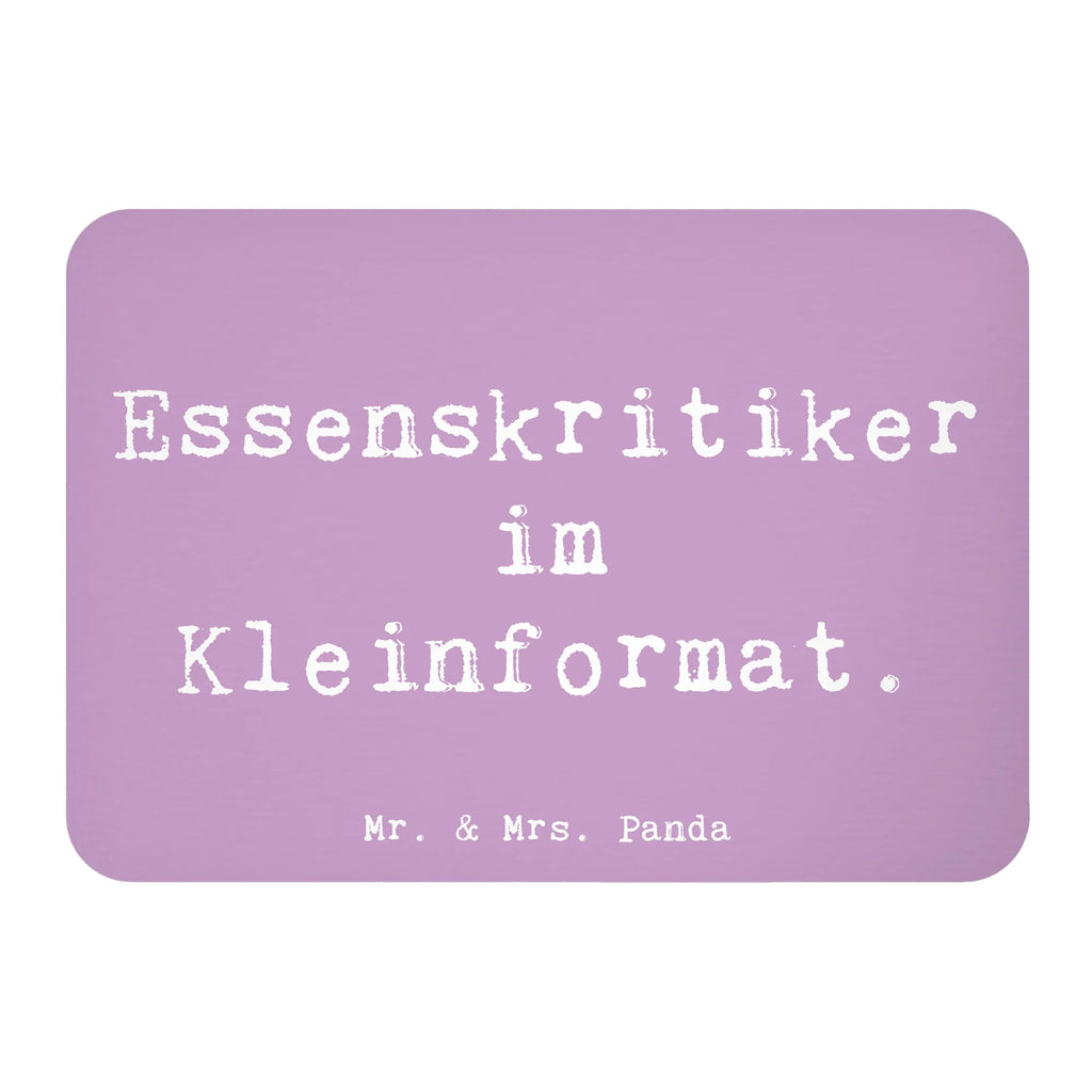 Magnet Saying Essenskritiker im Kleinformat. Kühlschrankmagnet, Pinnwandmagnet, Souvenir Magnet, Motivmagnete, Dekomagnet, Whiteboard Magnet, Notiz Magnet, Kühlschrank Dekoration, Familie, Vatertag, Muttertag, Bruder, Schwester, Mama, Papa, Oma, Opa
