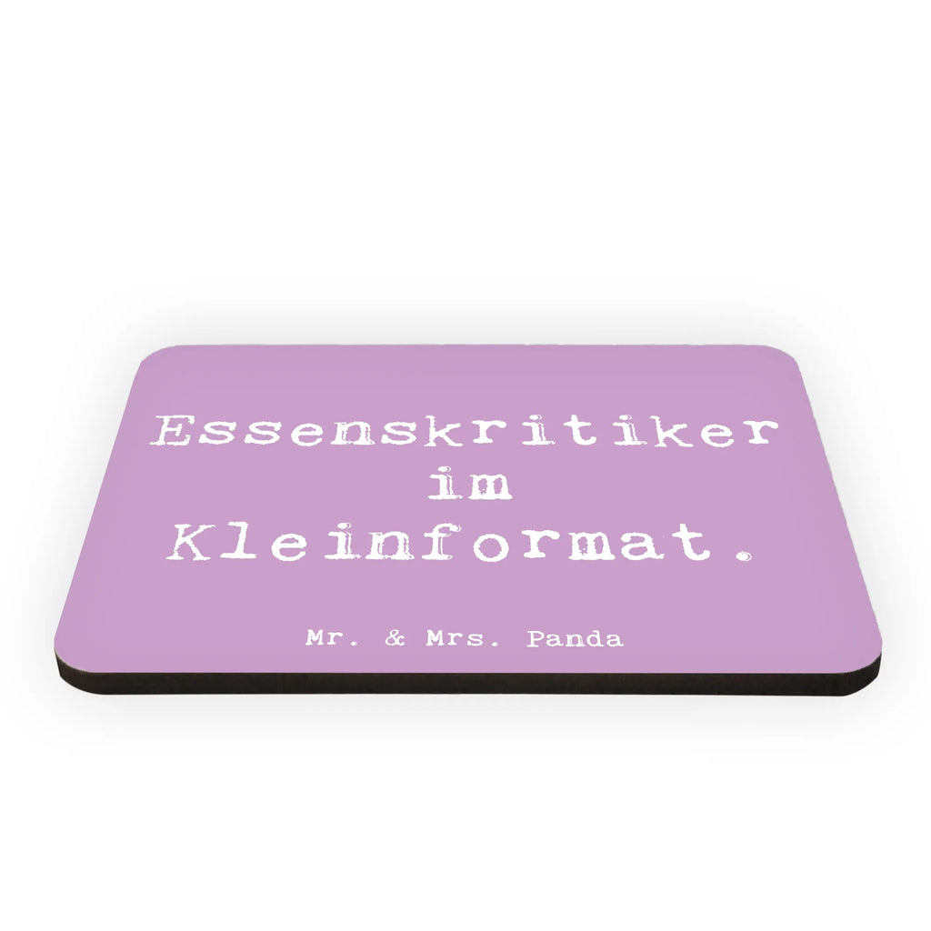 Magnet Saying Essenskritiker im Kleinformat. Kühlschrankmagnet, Pinnwandmagnet, Souvenir Magnet, Motivmagnete, Dekomagnet, Whiteboard Magnet, Notiz Magnet, Kühlschrank Dekoration, Familie, Vatertag, Muttertag, Bruder, Schwester, Mama, Papa, Oma, Opa