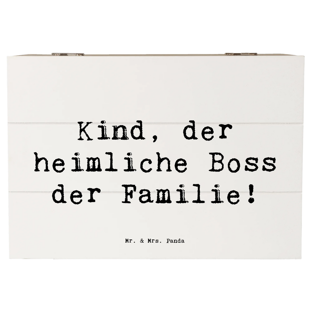 Wooden chest Saying Kind, der heimliche Boss der Familie! Geschenkbox, Kiste, Truhe, Aufbewahrungsbox, Holzkiste, Schatzkiste, Geschenkdose, Schatulle, XXL, Erinnerungskiste, Erinnerungsbox, Dekokiste, Familie, Vatertag, Muttertag, Bruder, Schwester, Mama, Papa, Oma, Opa