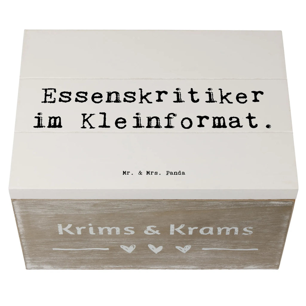 Wooden chest Saying Essenskritiker im Kleinformat. Geschenkdose, Dekokiste, Schatulle, XXL, Schatzkiste, Erinnerungskiste, Erinnerungsbox, Aufbewahrungsbox, Geschenkbox, Holzkiste, Truhe, Kiste, Familie, Vatertag, Muttertag, Bruder, Schwester, Mama, Papa, Oma, Opa