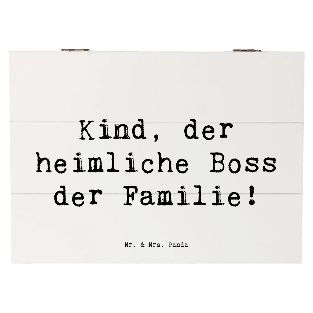 Wooden chest Saying Kind, der heimliche Boss der Familie! Geschenkbox, Kiste, Truhe, Aufbewahrungsbox, Holzkiste, Schatzkiste, Geschenkdose, Schatulle, XXL, Erinnerungskiste, Erinnerungsbox, Dekokiste, Familie, Vatertag, Muttertag, Bruder, Schwester, Mama, Papa, Oma, Opa