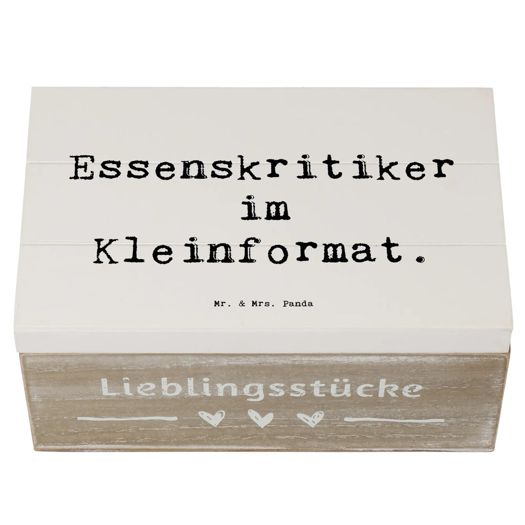 Wooden chest Saying Essenskritiker im Kleinformat. Geschenkdose, Dekokiste, Schatulle, XXL, Schatzkiste, Erinnerungskiste, Erinnerungsbox, Aufbewahrungsbox, Geschenkbox, Holzkiste, Truhe, Kiste, Familie, Vatertag, Muttertag, Bruder, Schwester, Mama, Papa, Oma, Opa