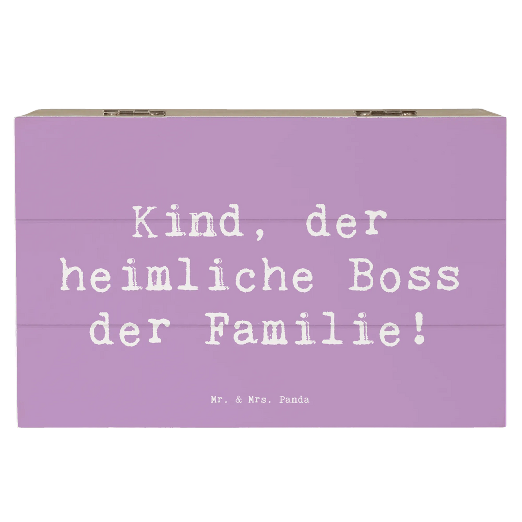 Wooden chest Saying Kind, der heimliche Boss der Familie! Geschenkbox, Kiste, Truhe, Aufbewahrungsbox, Holzkiste, Schatzkiste, Geschenkdose, Schatulle, XXL, Erinnerungskiste, Erinnerungsbox, Dekokiste, Familie, Vatertag, Muttertag, Bruder, Schwester, Mama, Papa, Oma, Opa