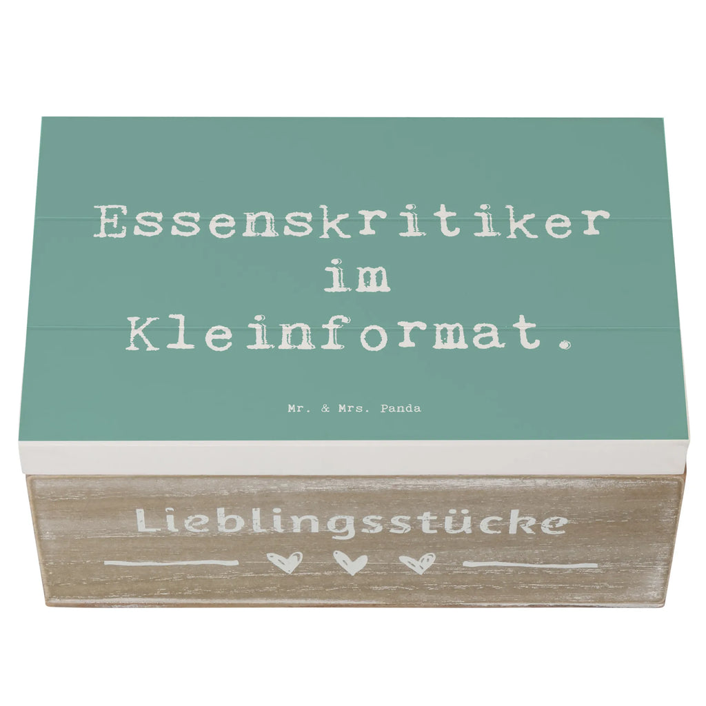 Wooden chest Saying Essenskritiker im Kleinformat. Geschenkdose, Dekokiste, Schatulle, XXL, Schatzkiste, Erinnerungskiste, Erinnerungsbox, Aufbewahrungsbox, Geschenkbox, Holzkiste, Truhe, Kiste, Familie, Vatertag, Muttertag, Bruder, Schwester, Mama, Papa, Oma, Opa