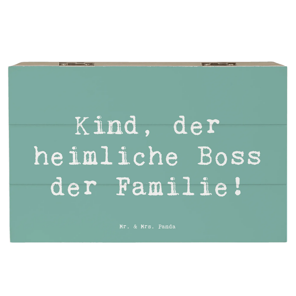 Wooden chest Saying Kind, der heimliche Boss der Familie! Geschenkbox, Kiste, Truhe, Aufbewahrungsbox, Holzkiste, Schatzkiste, Geschenkdose, Schatulle, XXL, Erinnerungskiste, Erinnerungsbox, Dekokiste, Familie, Vatertag, Muttertag, Bruder, Schwester, Mama, Papa, Oma, Opa