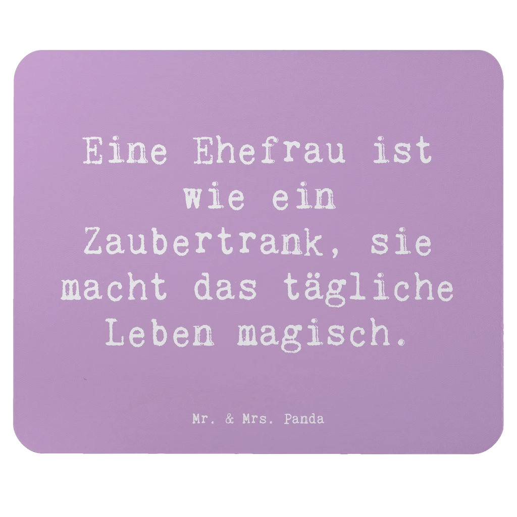 Mouse mat Saying Eine Ehefrau ist wie ein Zaubertrank, sie macht das tägliche Leben magisch. Mousepad, Computer zubehör, Büroausstattung, PC Zubehör, Arbeitszimmer, Mauspad, Einzigartiges Mauspad, Designer Mauspad, Mausunterlage, Mauspad Büro, Familie, Vatertag, Muttertag, Bruder, Schwester, Mama, Papa, Oma, Opa