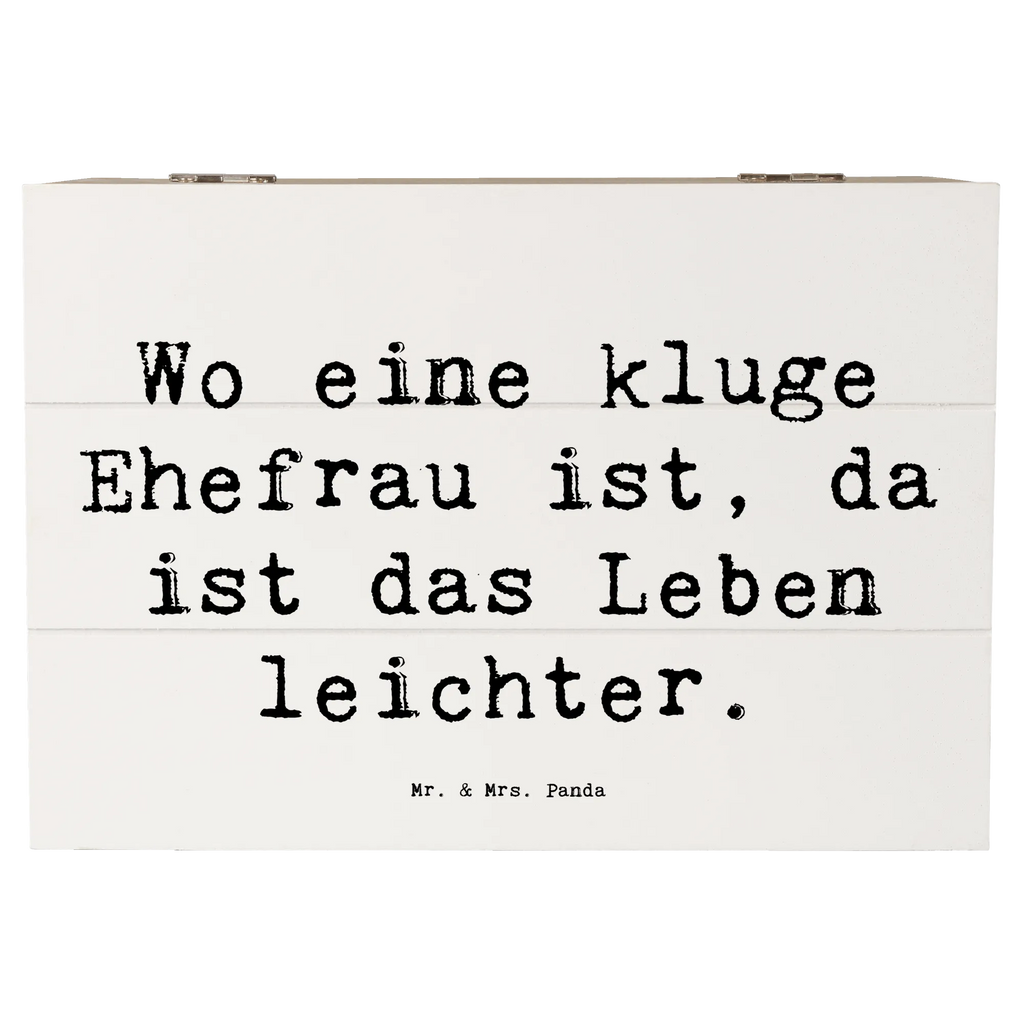 Holzkiste Spruch Kluge Ehefrau Geschenkdose, Erinnerungskiste, Erinnerungsbox, Schatulle, Dekokiste, Holzkiste, Schatzkiste, XXL, Geschenkbox, Aufbewahrungsbox, Kiste, Truhe, Familie, Vatertag, Muttertag, Bruder, Schwester, Mama, Papa, Oma, Opa