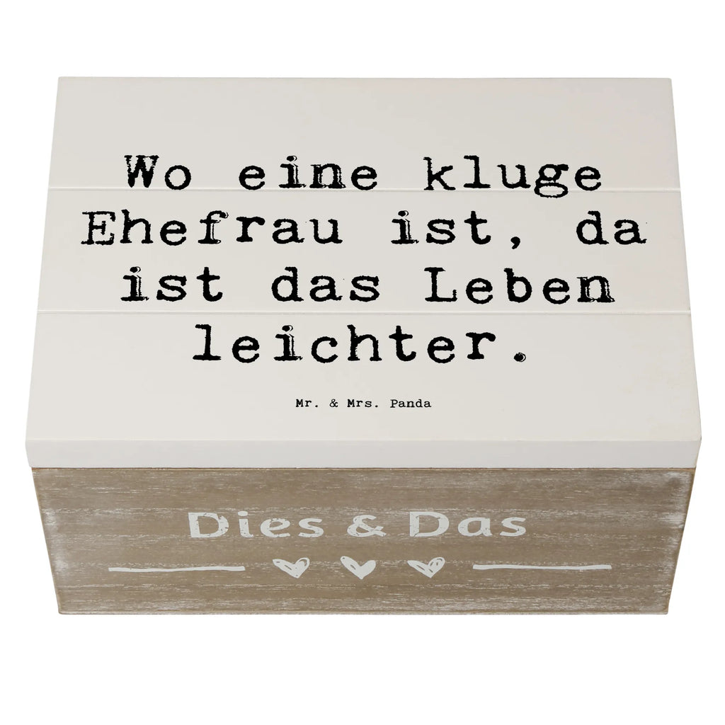 Holzkiste Spruch Kluge Ehefrau Geschenkdose, Erinnerungskiste, Erinnerungsbox, Schatulle, Dekokiste, Holzkiste, Schatzkiste, XXL, Geschenkbox, Aufbewahrungsbox, Kiste, Truhe, Familie, Vatertag, Muttertag, Bruder, Schwester, Mama, Papa, Oma, Opa