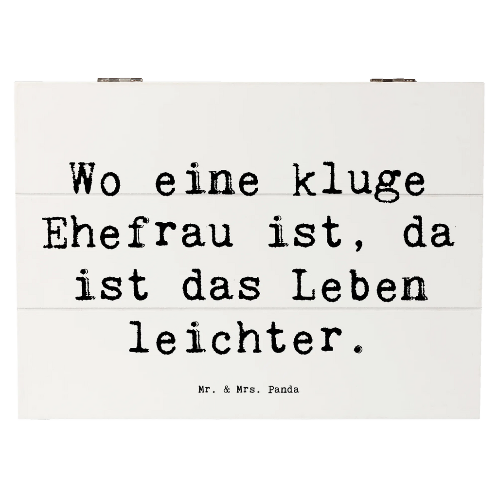 Holzkiste Spruch Kluge Ehefrau Geschenkdose, Erinnerungskiste, Erinnerungsbox, Schatulle, Dekokiste, Holzkiste, Schatzkiste, XXL, Geschenkbox, Aufbewahrungsbox, Kiste, Truhe, Familie, Vatertag, Muttertag, Bruder, Schwester, Mama, Papa, Oma, Opa