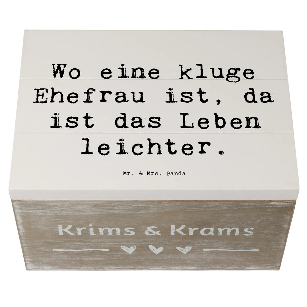 Holzkiste Spruch Kluge Ehefrau Geschenkdose, Erinnerungskiste, Erinnerungsbox, Schatulle, Dekokiste, Holzkiste, Schatzkiste, XXL, Geschenkbox, Aufbewahrungsbox, Kiste, Truhe, Familie, Vatertag, Muttertag, Bruder, Schwester, Mama, Papa, Oma, Opa