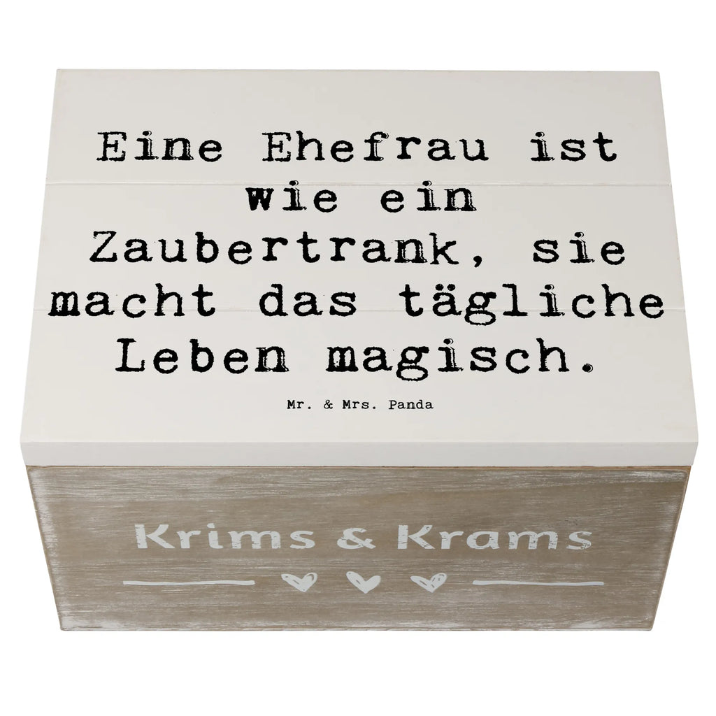 Holzkiste Spruch Magische Ehefrau Erinnerungsbox, Aufbewahrungsbox, Erinnerungskiste, Schatzkiste, Kiste, Geschenkbox, Holzkiste, Geschenkdose, XXL, Truhe, Dekokiste, Schatulle, Familie, Vatertag, Muttertag, Bruder, Schwester, Mama, Papa, Oma, Opa