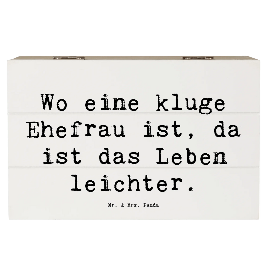 Holzkiste Spruch Kluge Ehefrau Geschenkdose, Erinnerungskiste, Erinnerungsbox, Schatulle, Dekokiste, Holzkiste, Schatzkiste, XXL, Geschenkbox, Aufbewahrungsbox, Kiste, Truhe, Familie, Vatertag, Muttertag, Bruder, Schwester, Mama, Papa, Oma, Opa