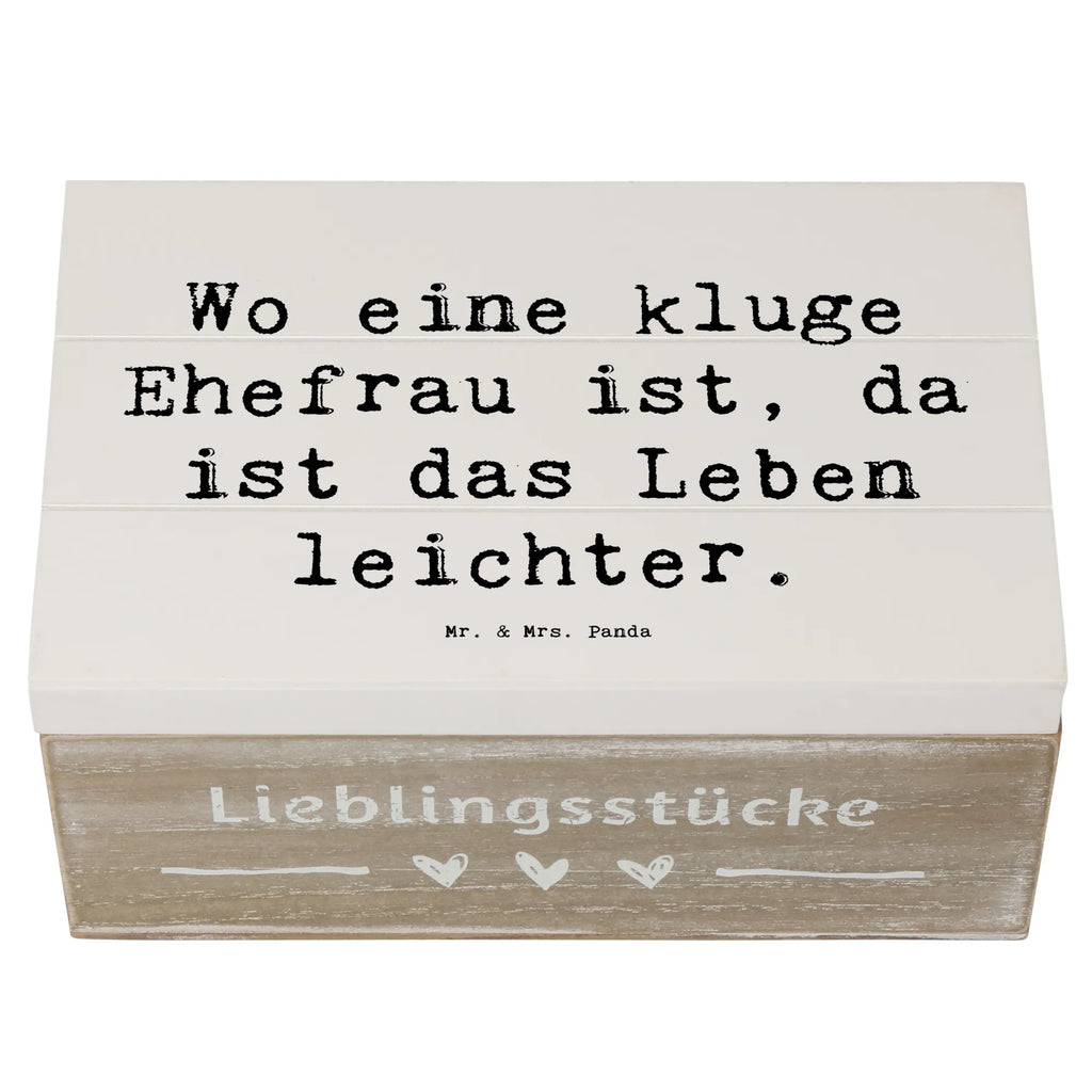 Holzkiste Spruch Kluge Ehefrau Geschenkdose, Erinnerungskiste, Erinnerungsbox, Schatulle, Dekokiste, Holzkiste, Schatzkiste, XXL, Geschenkbox, Aufbewahrungsbox, Kiste, Truhe, Familie, Vatertag, Muttertag, Bruder, Schwester, Mama, Papa, Oma, Opa