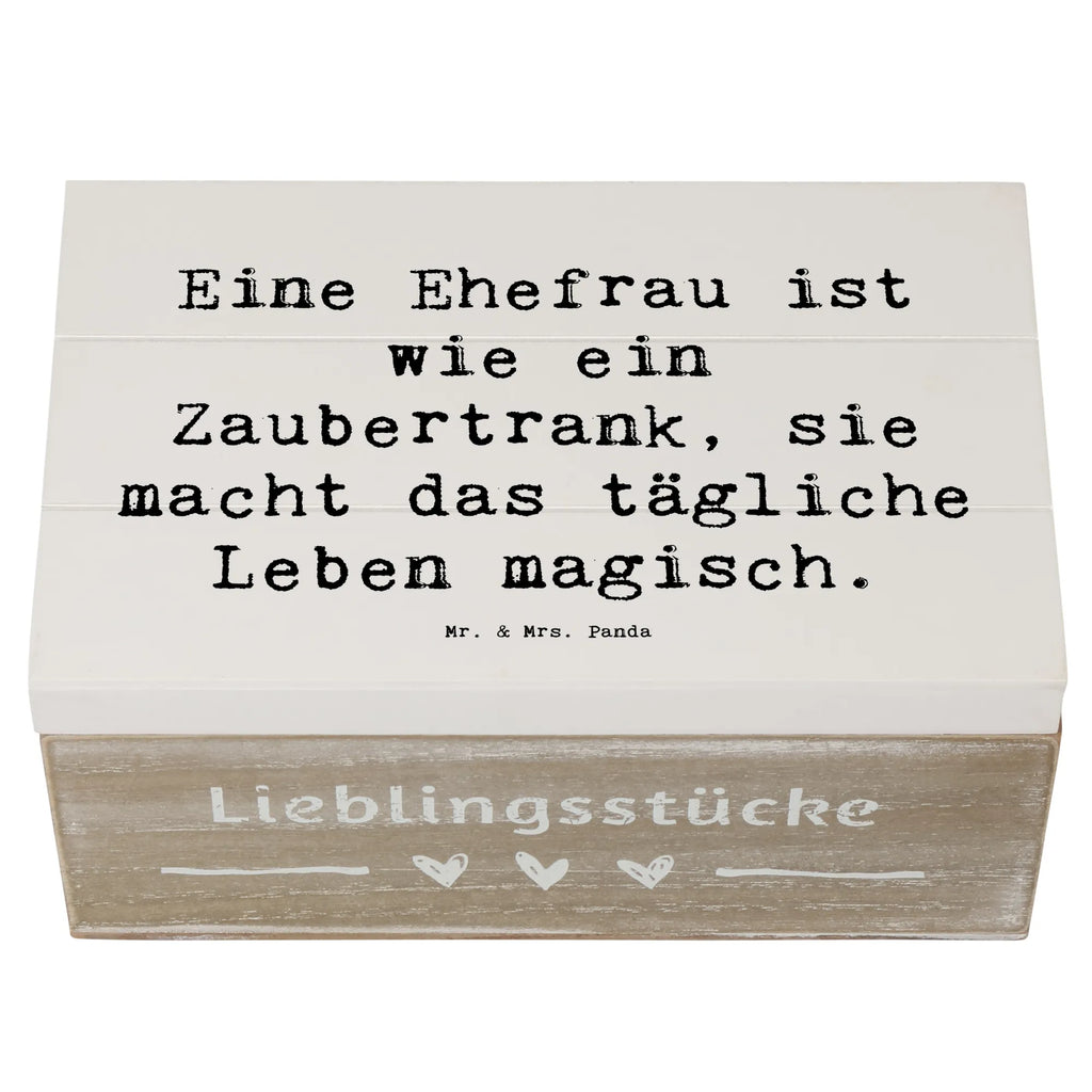 Holzkiste Spruch Magische Ehefrau Erinnerungsbox, Aufbewahrungsbox, Erinnerungskiste, Schatzkiste, Kiste, Geschenkbox, Holzkiste, Geschenkdose, XXL, Truhe, Dekokiste, Schatulle, Familie, Vatertag, Muttertag, Bruder, Schwester, Mama, Papa, Oma, Opa