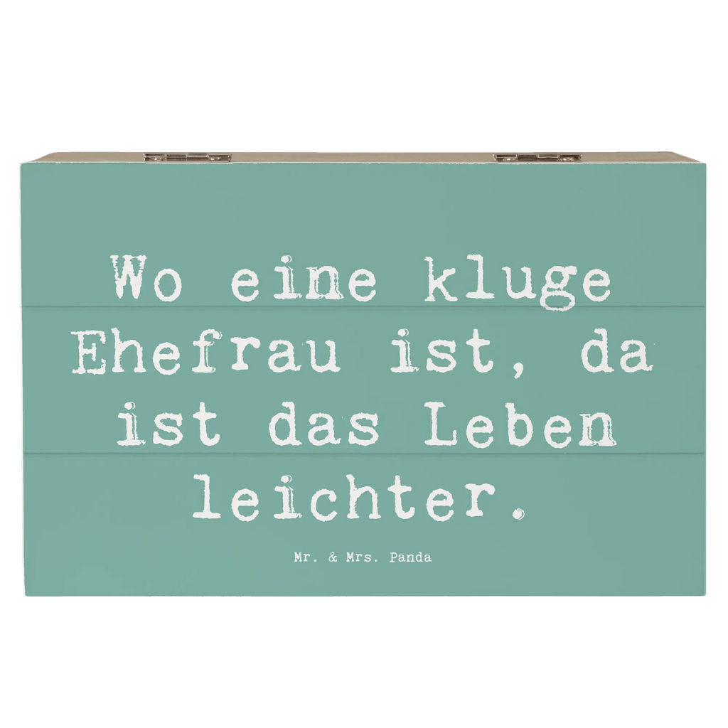 Holzkiste Spruch Kluge Ehefrau Geschenkdose, Erinnerungskiste, Erinnerungsbox, Schatulle, Dekokiste, Holzkiste, Schatzkiste, XXL, Geschenkbox, Aufbewahrungsbox, Kiste, Truhe, Familie, Vatertag, Muttertag, Bruder, Schwester, Mama, Papa, Oma, Opa