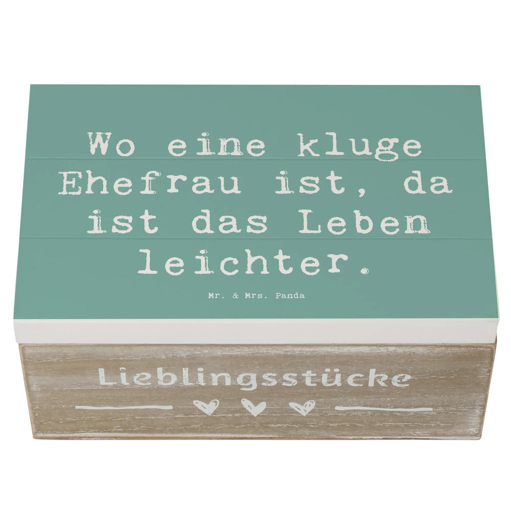 Holzkiste Spruch Kluge Ehefrau Geschenkdose, Erinnerungskiste, Erinnerungsbox, Schatulle, Dekokiste, Holzkiste, Schatzkiste, XXL, Geschenkbox, Aufbewahrungsbox, Kiste, Truhe, Familie, Vatertag, Muttertag, Bruder, Schwester, Mama, Papa, Oma, Opa