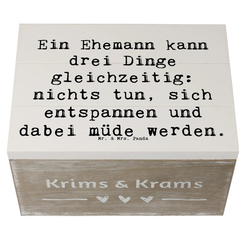 Holzkiste Spruch Ehemann Fähigkeiten Schatulle, XXL, Truhe, Geschenkbox, Erinnerungskiste, Erinnerungsbox, Dekokiste, Geschenkdose, Kiste, Schatzkiste, Holzkiste, Aufbewahrungsbox, Familie, Vatertag, Muttertag, Bruder, Schwester, Mama, Papa, Oma, Opa