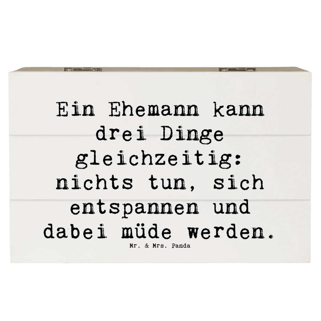 Holzkiste Spruch Ehemann Fähigkeiten Schatulle, XXL, Truhe, Geschenkbox, Erinnerungskiste, Erinnerungsbox, Dekokiste, Geschenkdose, Kiste, Schatzkiste, Holzkiste, Aufbewahrungsbox, Familie, Vatertag, Muttertag, Bruder, Schwester, Mama, Papa, Oma, Opa