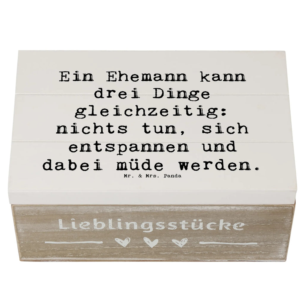 Holzkiste Spruch Ehemann Fähigkeiten Schatulle, XXL, Truhe, Geschenkbox, Erinnerungskiste, Erinnerungsbox, Dekokiste, Geschenkdose, Kiste, Schatzkiste, Holzkiste, Aufbewahrungsbox, Familie, Vatertag, Muttertag, Bruder, Schwester, Mama, Papa, Oma, Opa