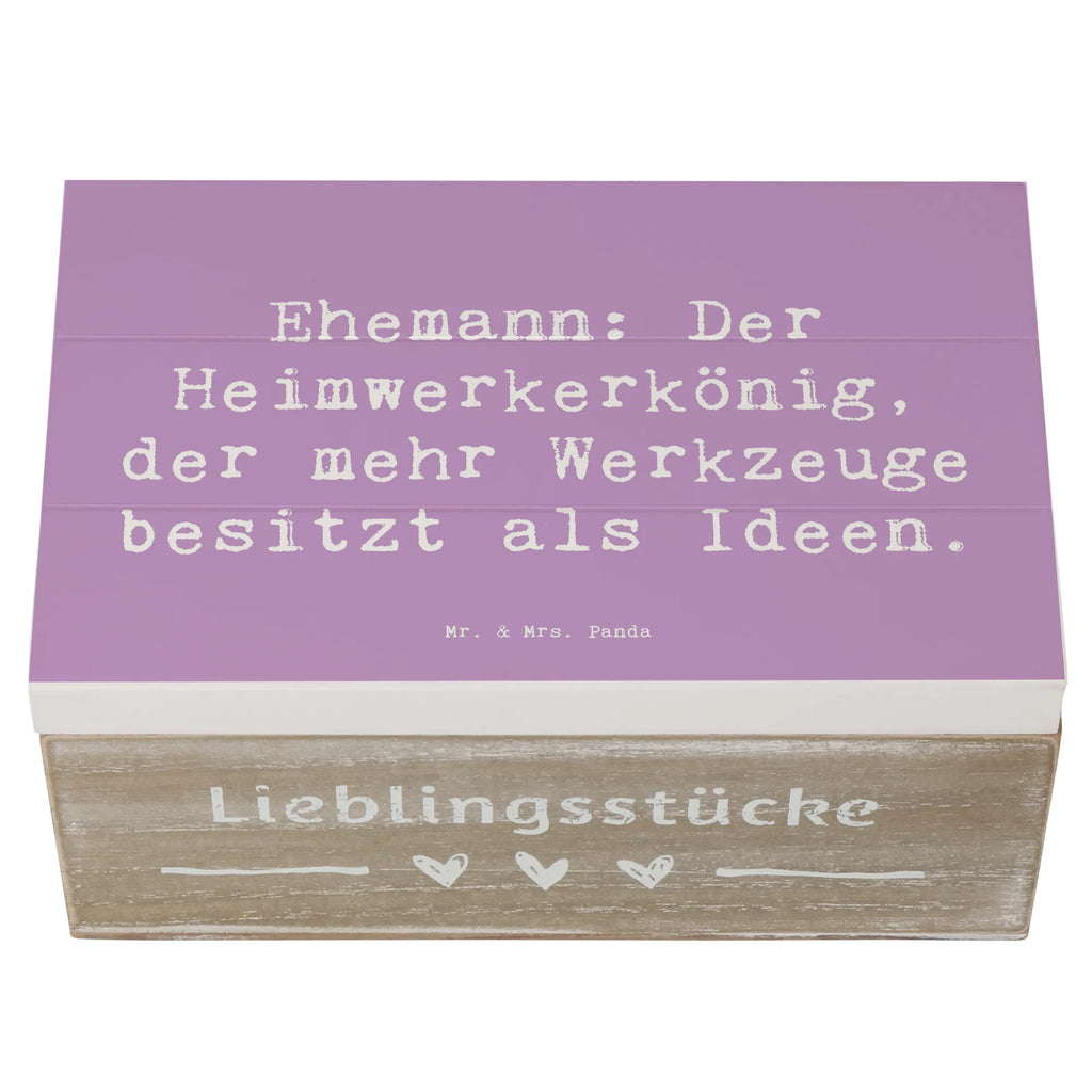 Holzkiste Spruch Ehemann Heimwerker Dekokiste, Geschenkbox, Kiste, Erinnerungskiste, Erinnerungsbox, Geschenkdose, Holzkiste, XXL, Schatzkiste, Aufbewahrungsbox, Truhe, Schatulle, Familie, Vatertag, Muttertag, Bruder, Schwester, Mama, Papa, Oma, Opa