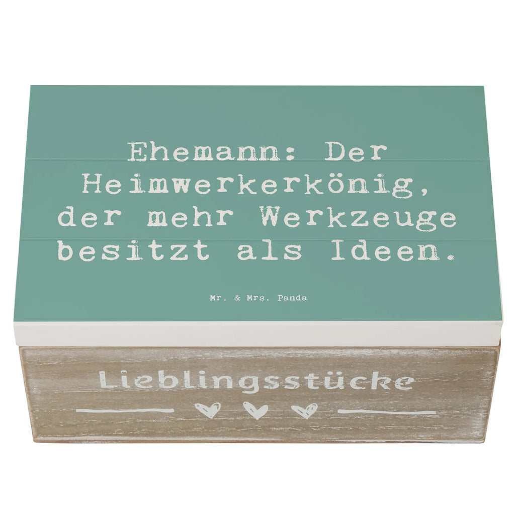 Holzkiste Spruch Ehemann Heimwerker Dekokiste, Geschenkbox, Kiste, Erinnerungskiste, Erinnerungsbox, Geschenkdose, Holzkiste, XXL, Schatzkiste, Aufbewahrungsbox, Truhe, Schatulle, Familie, Vatertag, Muttertag, Bruder, Schwester, Mama, Papa, Oma, Opa