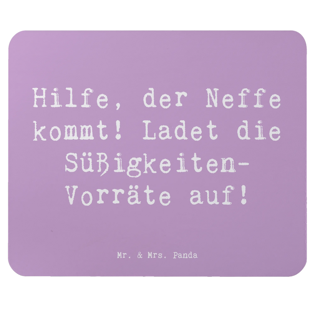 Mouse mat Saying Hilfe, der Neffe kommt! Ladet die Süßigkeiten-Vorräte auf! Mousepad, Computer zubehör, Büroausstattung, PC Zubehör, Arbeitszimmer, Mauspad, Einzigartiges Mauspad, Designer Mauspad, Mausunterlage, Mauspad Büro, Familie, Vatertag, Muttertag, Bruder, Schwester, Mama, Papa, Oma, Opa