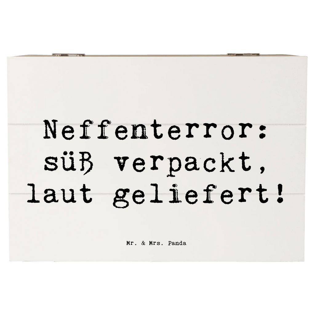 Wooden chest Saying Neffenterror: süß verpackt, laut geliefert! Erinnerungsbox, Schatzkiste, XXL, Aufbewahrungsbox, Erinnerungskiste, Geschenkdose, Dekokiste, Geschenkbox, Schatulle, Kiste, Truhe, Holzkiste, Familie, Vatertag, Muttertag, Bruder, Schwester, Mama, Papa, Oma, Opa
