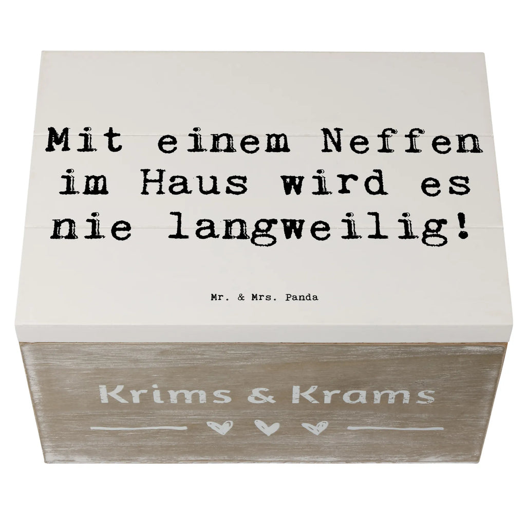 Holzkiste Spruch Neffe Spaß Schatzkiste, Kiste, Aufbewahrungsbox, XXL, Truhe, Geschenkbox, Erinnerungsbox, Schatulle, Geschenkdose, Erinnerungskiste, Dekokiste, Holzkiste, Familie, Vatertag, Muttertag, Bruder, Schwester, Mama, Papa, Oma, Opa