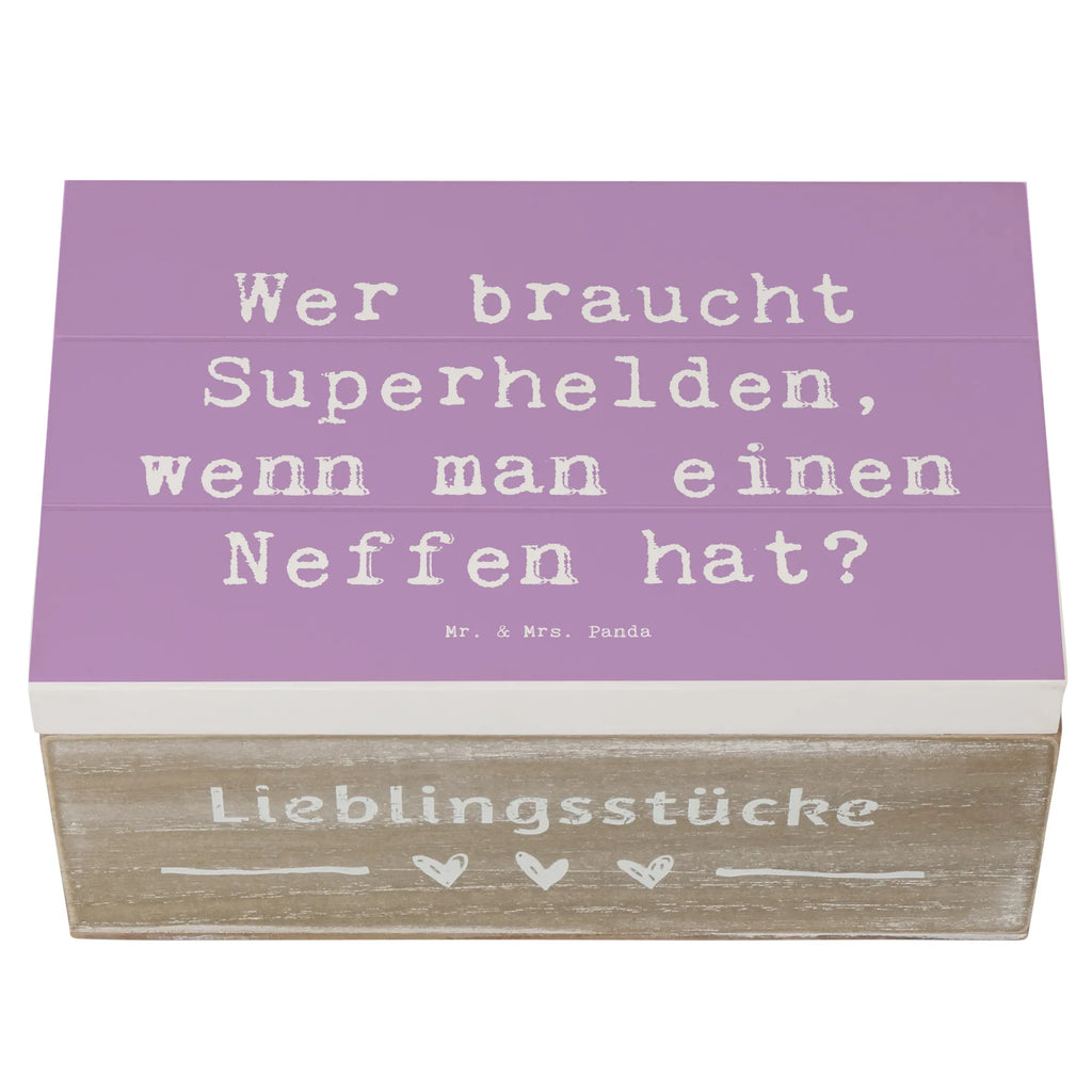 Wooden chest Saying Wer braucht Superhelden, wenn man einen Neffen hat? Aufbewahrungsbox, Schatulle, Kiste, XXL, Holzkiste, Schatzkiste, Truhe, Geschenkbox, Erinnerungsbox, Dekokiste, Geschenkdose, Erinnerungskiste, Familie, Vatertag, Muttertag, Bruder, Schwester, Mama, Papa, Oma, Opa