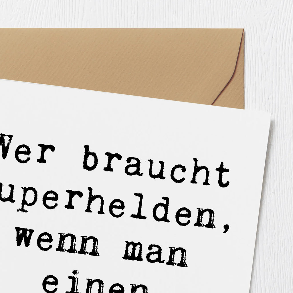 Deluxe Card Saying Wer braucht Superhelden, wenn man einen Neffen hat? Einladungskarte, Geburtstagskarte, Karte, Hochzeitskarte, Glückwunschkarte, Grußkarte, Klappkarte, Hochwertige Klappkarte, Hochwertige Grußkarte, Familie, Vatertag, Muttertag, Bruder, Schwester, Mama, Papa, Oma, Opa