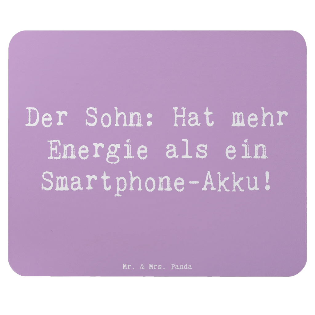 Mouse mat Saying Der Sohn: Hat mehr Energie als ein Smartphone-Akku! Mousepad, Computer zubehör, Büroausstattung, PC Zubehör, Arbeitszimmer, Mauspad, Einzigartiges Mauspad, Designer Mauspad, Mausunterlage, Mauspad Büro, Familie, Vatertag, Muttertag, Bruder, Schwester, Mama, Papa, Oma, Opa