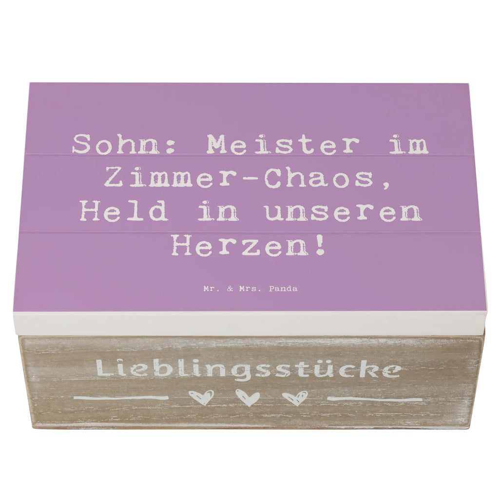 Holzkiste Spruch Sohn Chaosheld Dekokiste, Aufbewahrungsbox, Holzkiste, Schatzkiste, Schatulle, Erinnerungskiste, Geschenkbox, XXL, Geschenkdose, Erinnerungsbox, Kiste, Truhe, Familie, Vatertag, Muttertag, Bruder, Schwester, Mama, Papa, Oma, Opa
