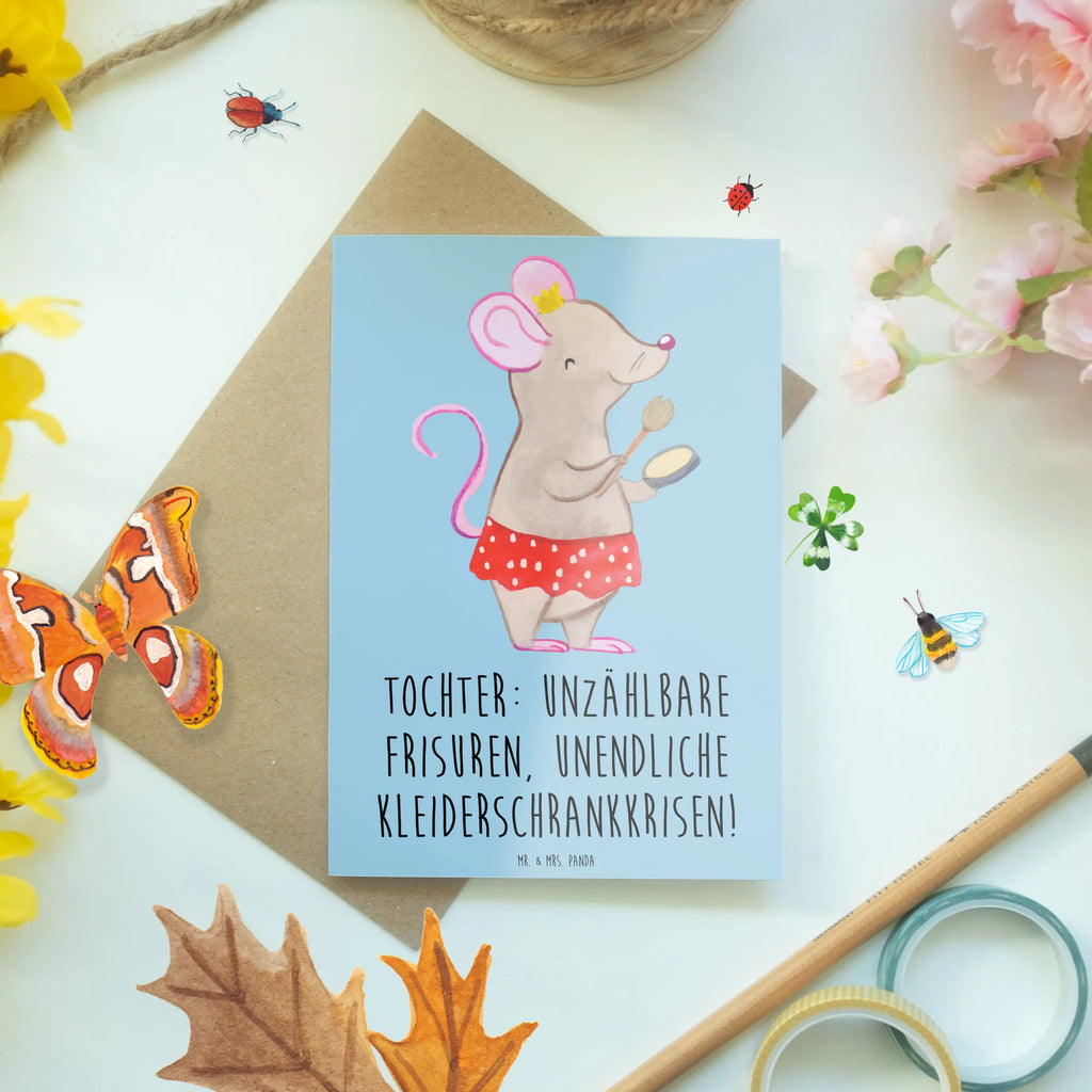 Grußkarte Tochter Mode Karte, Klappkarte, Einladungskarte, Grußkarte, Geburtstagskarte, Hochzeitskarte, Ansichtskarten, Glückwunschkarte, Familie, Vatertag, Muttertag, Bruder, Schwester, Mama, Papa, Oma, Opa