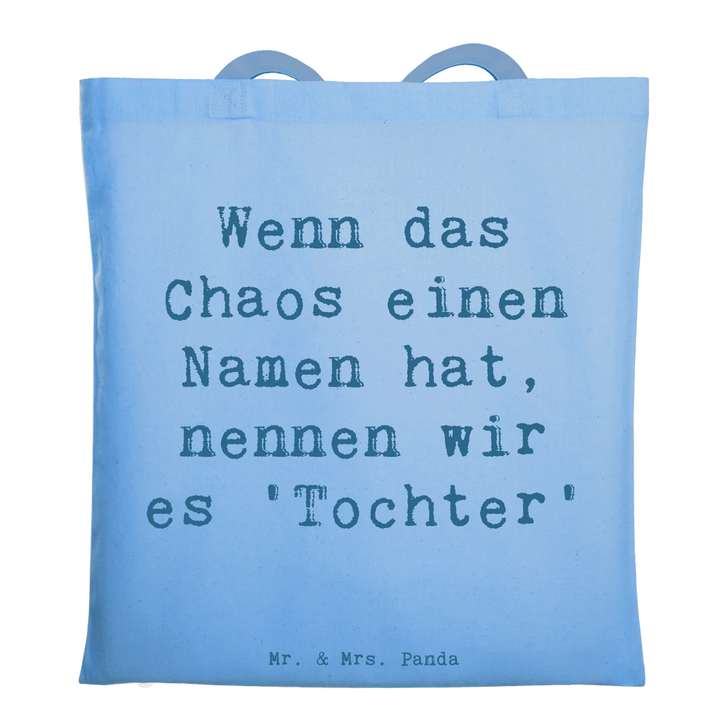 Tote bag Powiedzenie Wenn das Chaos einen Namen hat, nennen wir es 'Tochter' Beuteltasche, Beutel, Einkaufstasche, Jutebeutel, Stoffbeutel, Tasche, Shopper, Umhängetasche, Strandtasche, Schultertasche, Stofftasche, Tragetasche, Badetasche, Jutetasche, Einkaufstüte, Laptoptasche, Familie, Vatertag, Muttertag, Bruder, Schwester, Mama, Papa, Oma, Opa