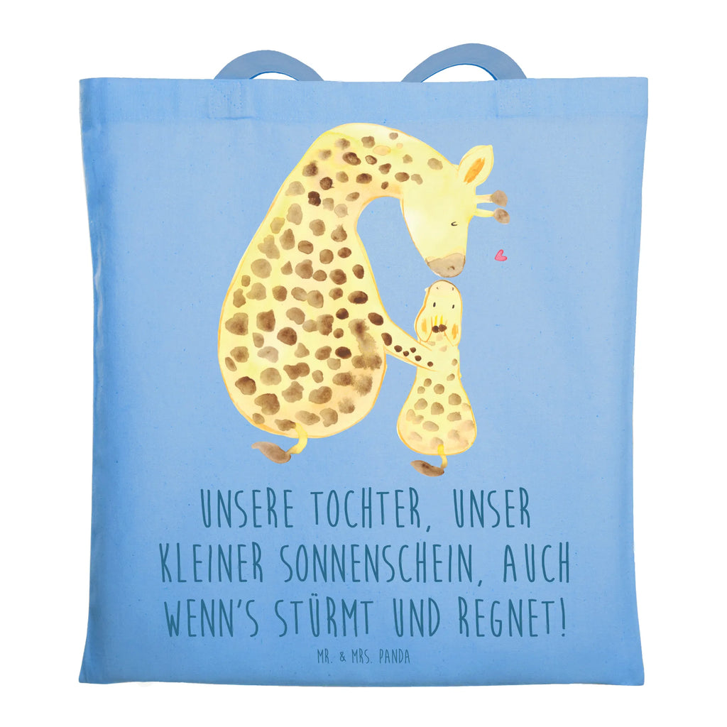 Tote bag Unsere Tochter, unser kleiner Sonnenschein, auch wenn's stürmt und regnet! Einkaufstüte, Badetasche, Strandtasche, Schultertasche, Stofftasche, Beuteltasche, Tragetasche, Umhängetasche, Jutebeutel, Shopper, Laptoptasche, Stoffbeutel, Beutel, Einkaufstasche, Tasche, Jutetasche, Familie, Vatertag, Muttertag, Bruder, Schwester, Mama, Papa, Oma, Opa