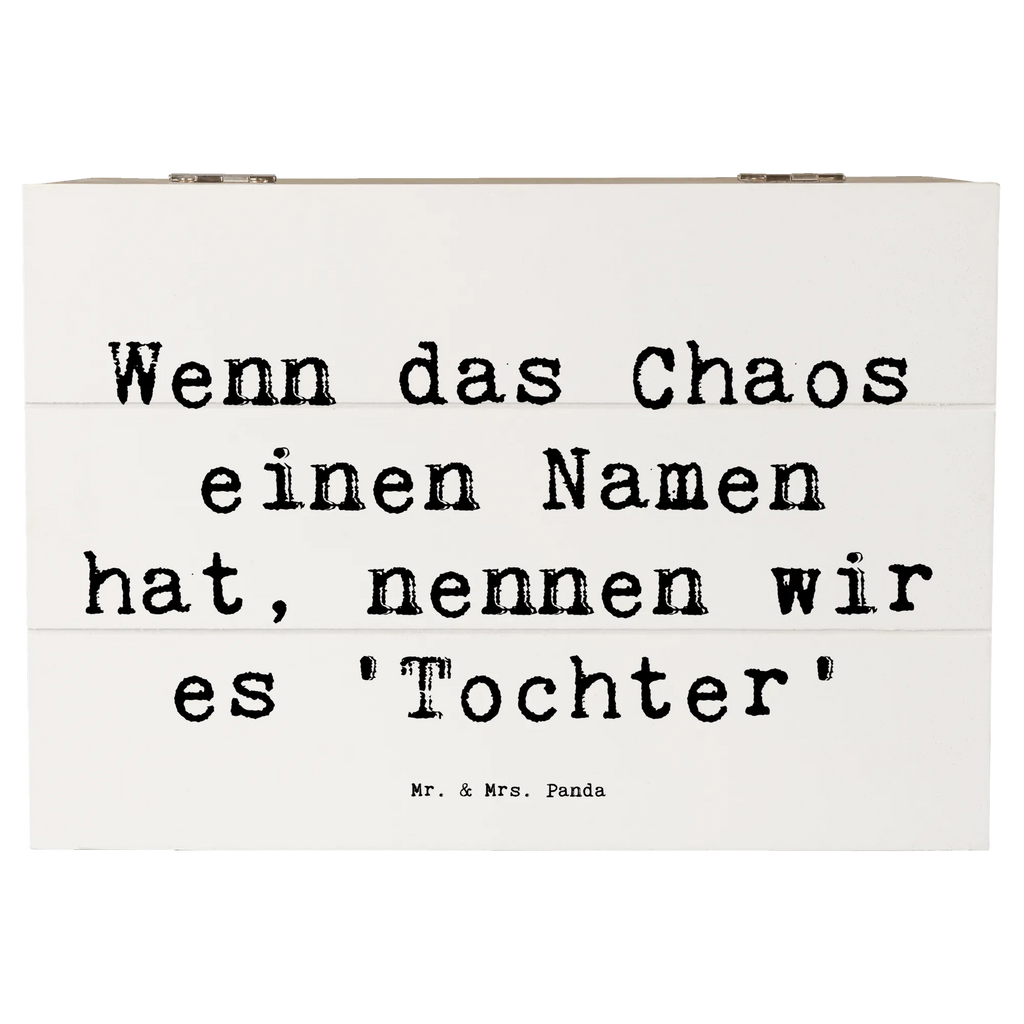 Wooden chest Saying Wenn das Chaos einen Namen hat, nennen wir es 'Tochter' Dekokiste, Schatulle, Aufbewahrungsbox, Erinnerungskiste, Holzkiste, Erinnerungsbox, Kiste, Geschenkbox, Truhe, Geschenkdose, Schatzkiste, XXL, Familie, Vatertag, Muttertag, Bruder, Schwester, Mama, Papa, Oma, Opa