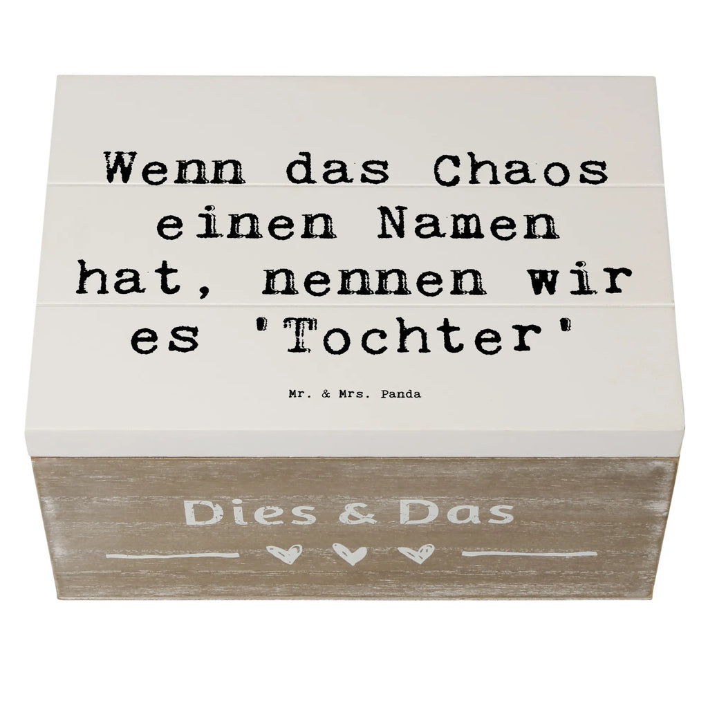 Wooden chest Saying Wenn das Chaos einen Namen hat, nennen wir es 'Tochter' Dekokiste, Schatulle, Aufbewahrungsbox, Erinnerungskiste, Holzkiste, Erinnerungsbox, Kiste, Geschenkbox, Truhe, Geschenkdose, Schatzkiste, XXL, Familie, Vatertag, Muttertag, Bruder, Schwester, Mama, Papa, Oma, Opa