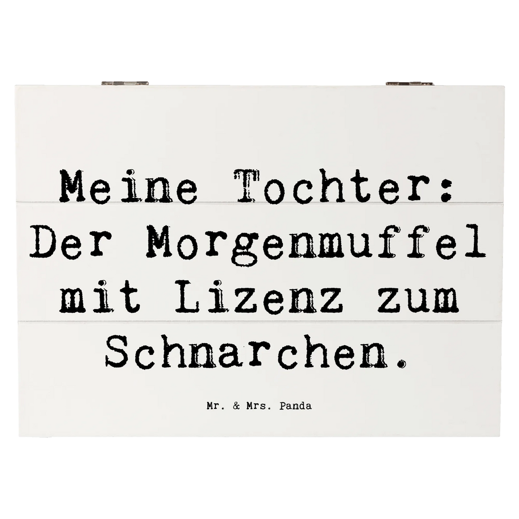 Holzkiste Spruch Tochter Morgenmuffel Holzkiste, Dekokiste, Truhe, Kiste, Schatzkiste, XXL, Aufbewahrungsbox, Erinnerungskiste, Erinnerungsbox, Geschenkbox, Schatulle, Geschenkdose, Familie, Vatertag, Muttertag, Bruder, Schwester, Mama, Papa, Oma, Opa